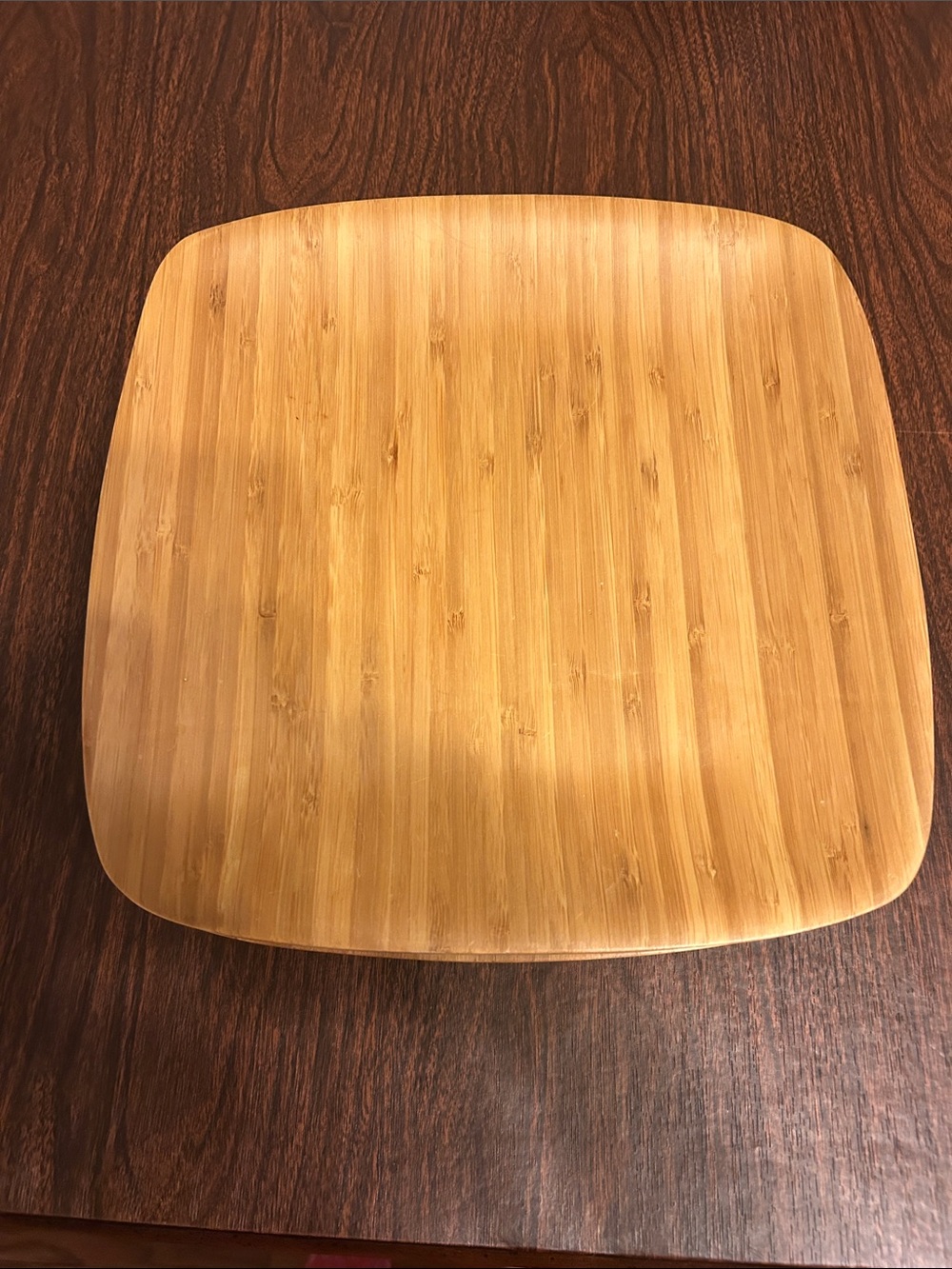 Crate & Barrel Eight bamboo plates 12” x 11.75”